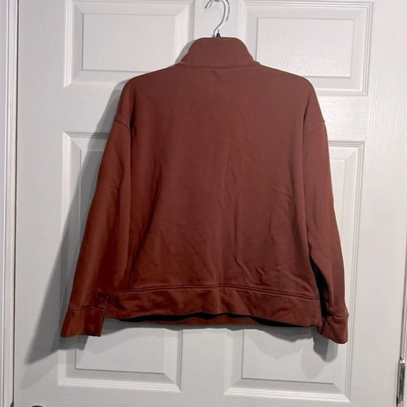 A New Day - Women's Quarter Zip Sweatshirt - Size Medium - Brown - Picture 6 of 6
